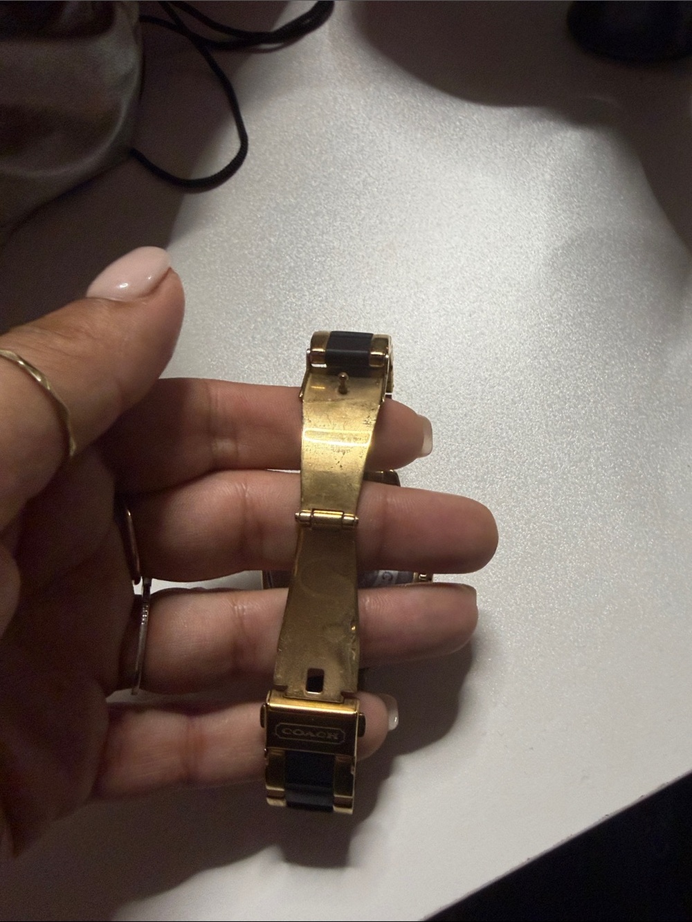 Coach Black and Gold Round Women's Watch - Picture 5 of 7